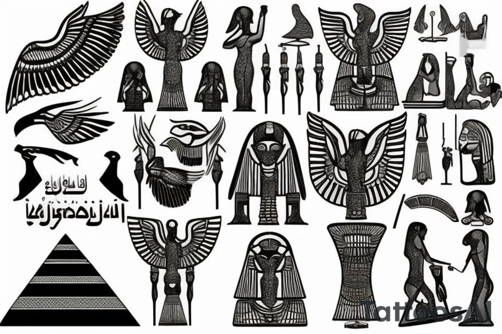 egypt gods tattoo idea