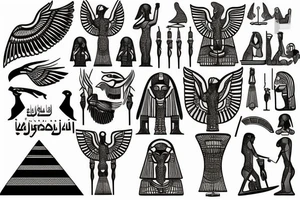 egypt gods tattoo idea
