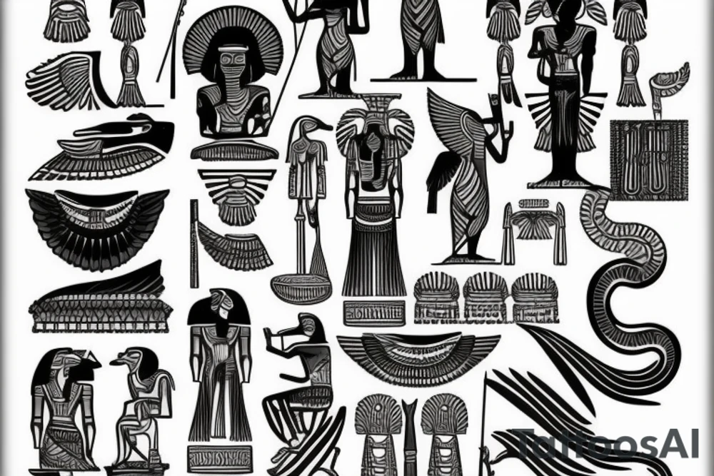 egypt gods tattoo idea