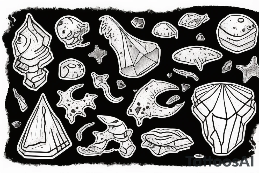 Two rocks emerging from the sea tattoo idea