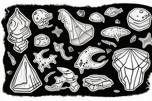 Two rocks emerging from the sea tattoo idea
