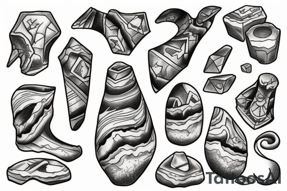 Two rocks emerging from the sea tattoo idea