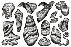 Two rocks emerging from the sea tattoo idea