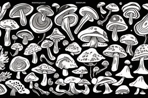 psychedelic mushrooms tattoo idea