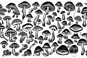 psychedelic mushrooms tattoo idea