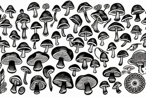 psychedelic mushrooms tattoo idea