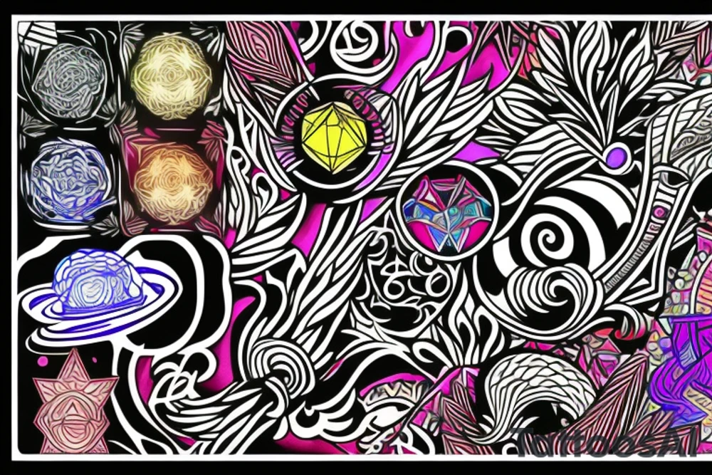 psychedelic tattoo idea