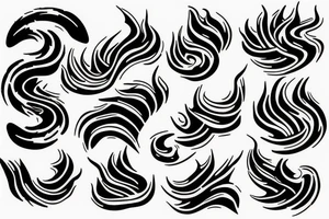 A wave a fire separated by barbed wire tattoo idea