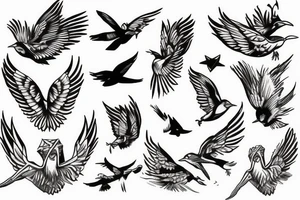 taking flight while staying anchored tattoo idea