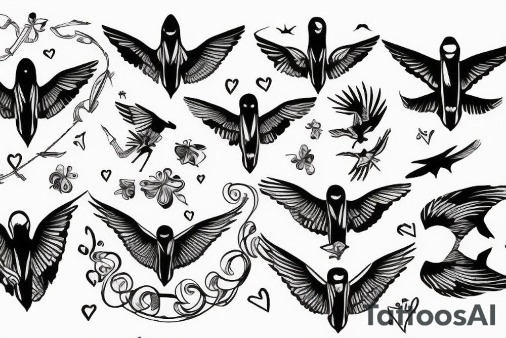 taking flight while staying anchored tattoo idea
