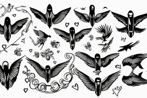 taking flight while staying anchored tattoo idea