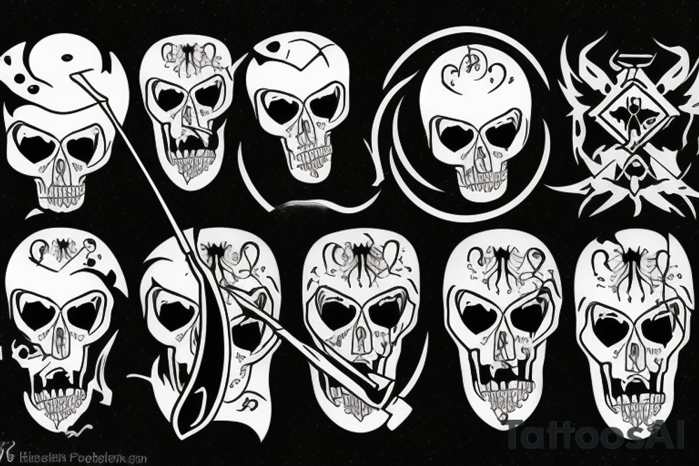 broken clock grim reaper tattoo idea