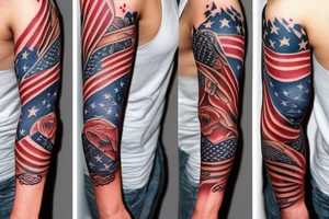 USA Arm Sleeve tattoo idea
