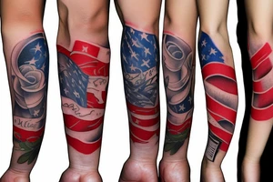 USA Arm Sleeve tattoo idea