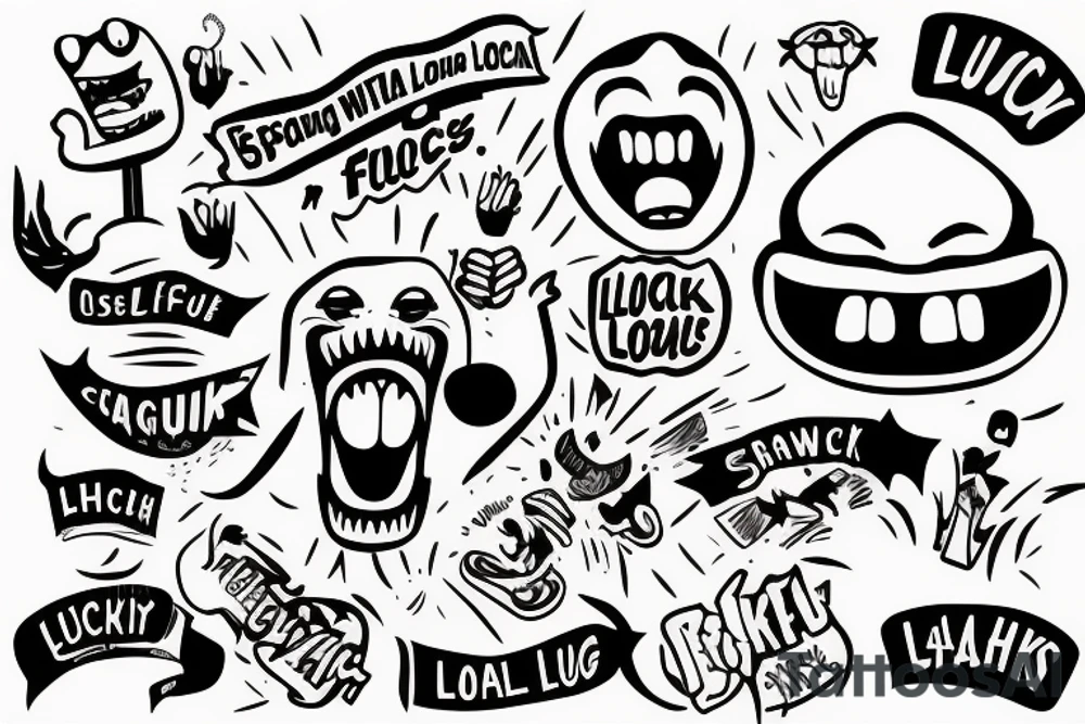 Person screaming “FUCK Local” out loud tattoo idea