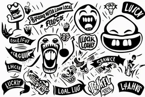 Person screaming “FUCK Local” out loud tattoo idea