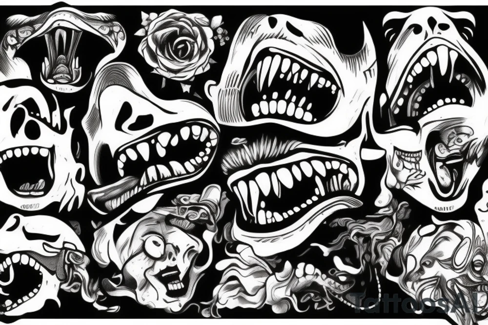 Person screaming “FUCK Local” tattoo idea