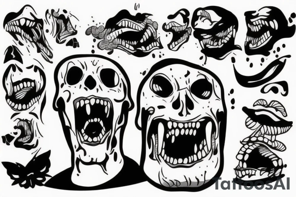 Person screaming “FUCK Local” tattoo idea