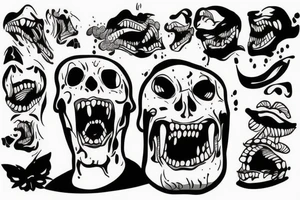 Person screaming “FUCK Local” tattoo idea