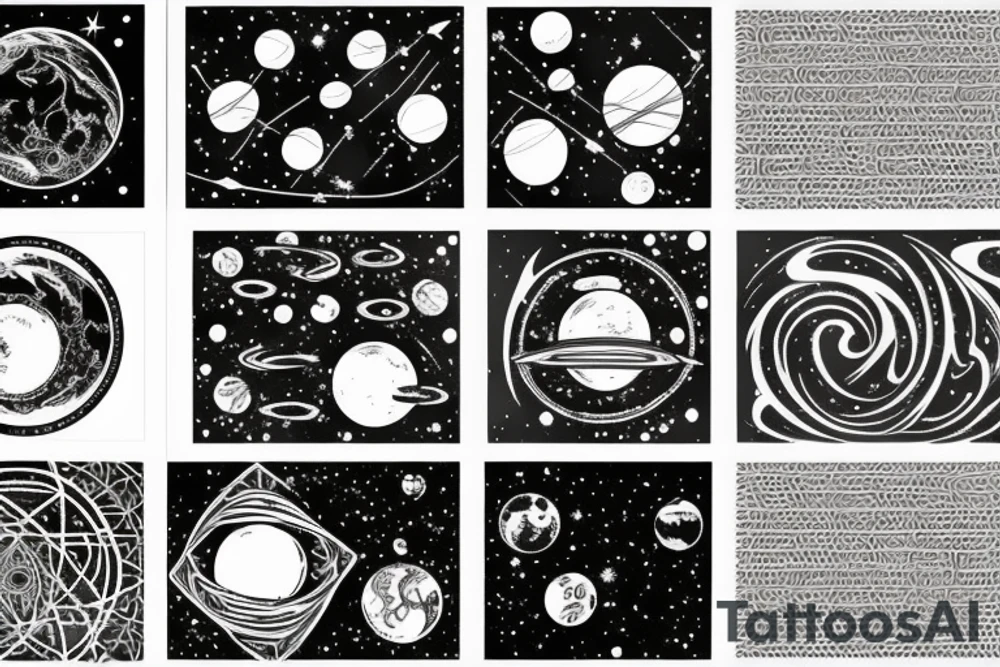 solar system tattoo idea