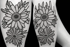 Daisy flower with stem that says “pushing up daisies.. Buck” tattoo idea