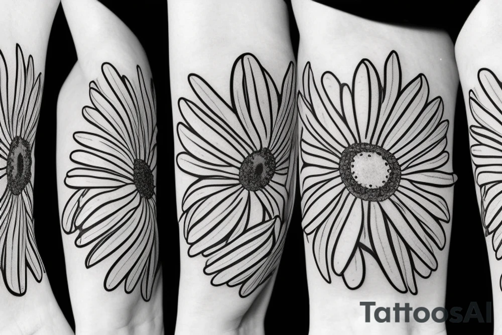 Daisy flower with stem that says “pushing up daisies.. Buck” tattoo idea