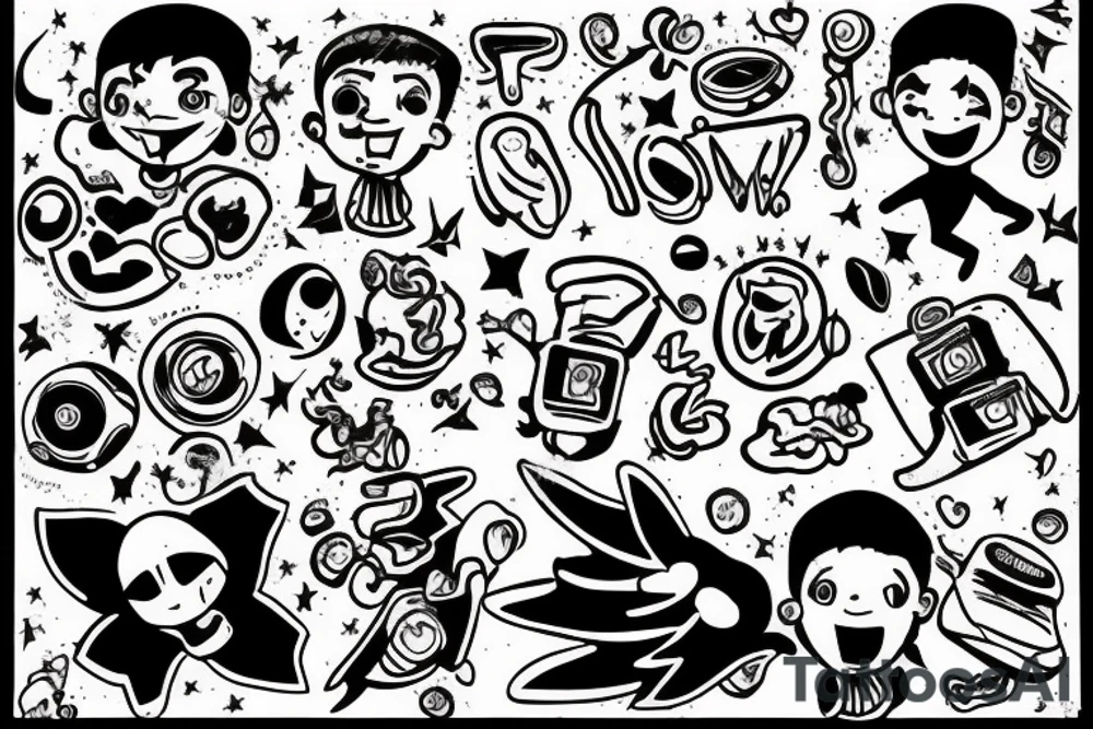 a boy being lifted into the sky tattoo idea