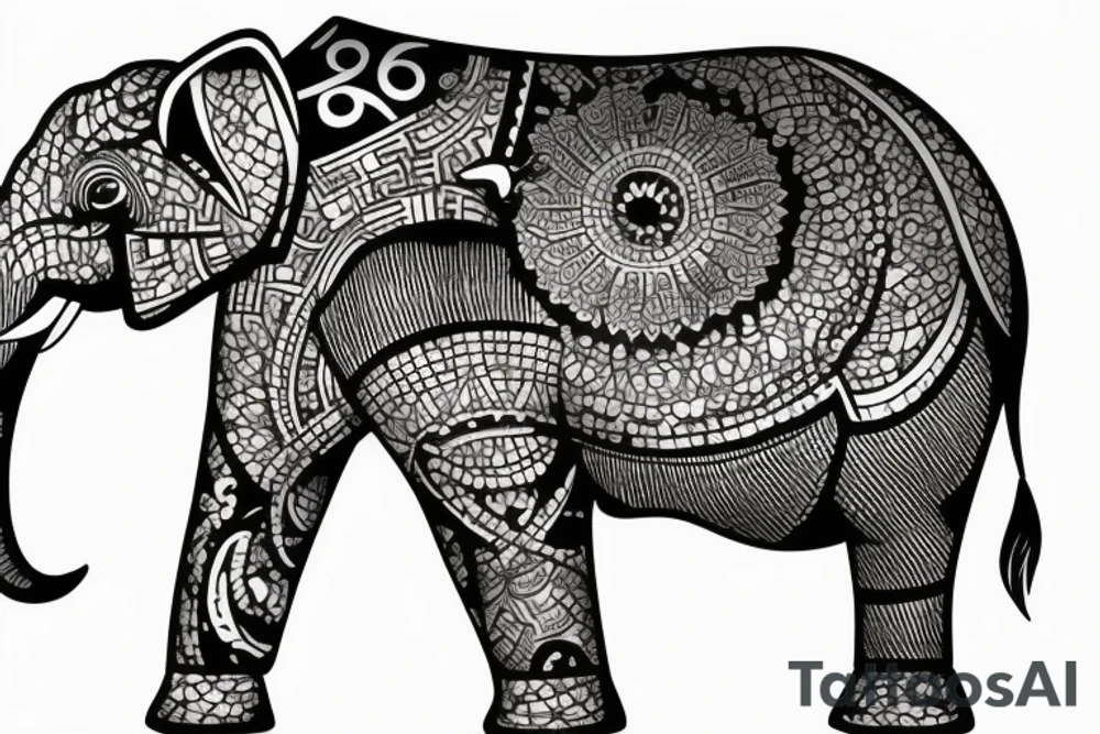elephant tattoo idea
