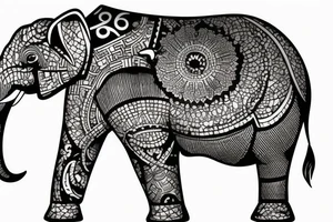 elephant tattoo idea