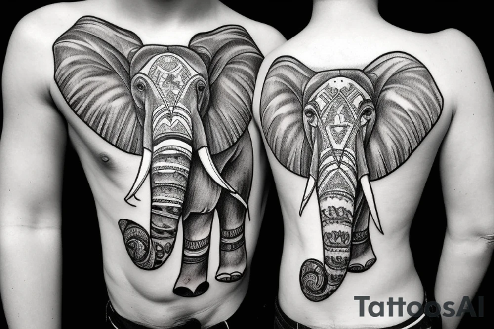 elephant tattoo idea