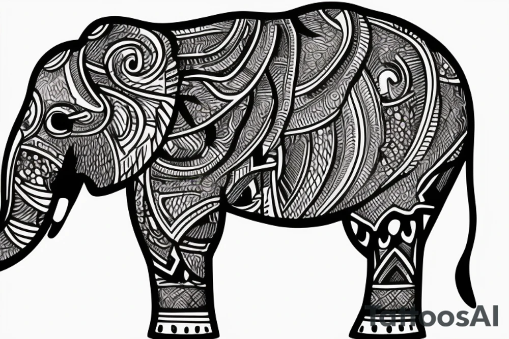 elephant tattoo idea