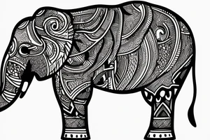 elephant tattoo idea