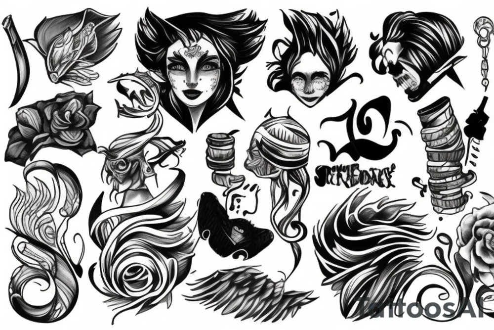 Thoughts and character tattoo idea