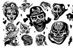 Scared boy tattoo idea