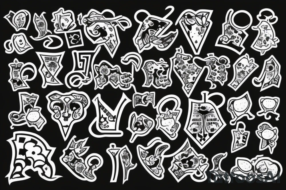 The number 4 with the spade tattoo idea