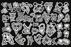 The number 4 with the spade tattoo idea