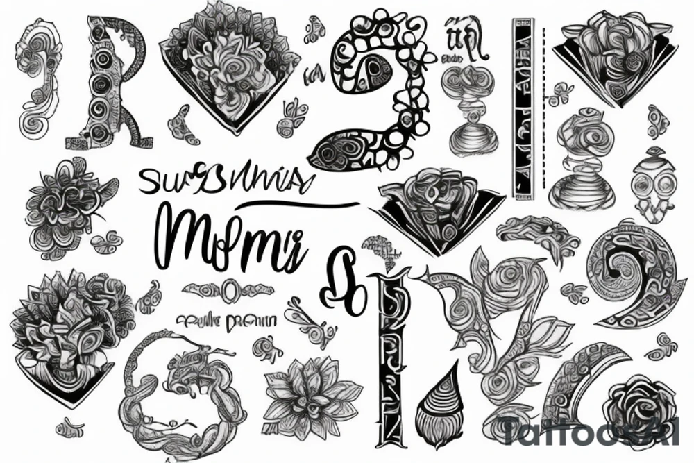 My mothers name Sujatha tattoo idea
