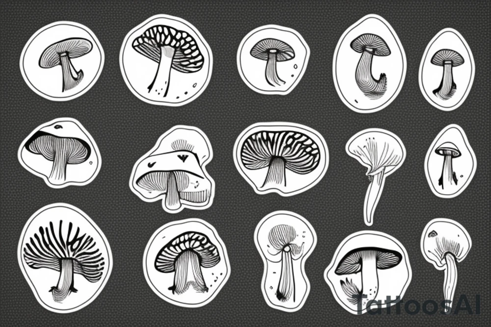Mushroom moth tattoo idea