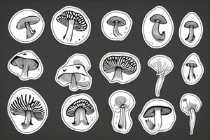 Mushroom moth tattoo idea