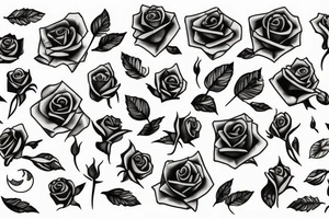 dancing in the moonlight, rose tattoo idea