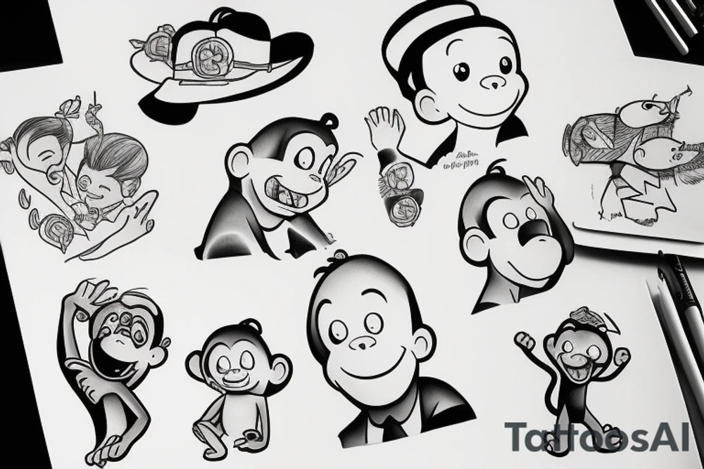 curious george tattoo idea