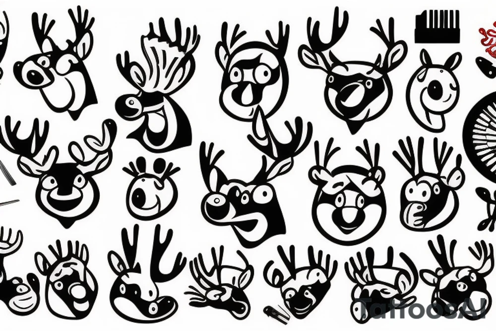Cosmetologist moose tattoo idea