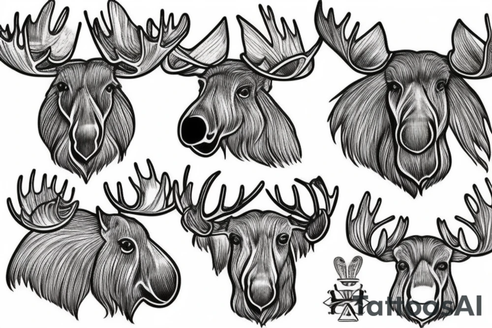 moose haircut tattoo idea