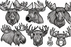 moose haircut tattoo idea