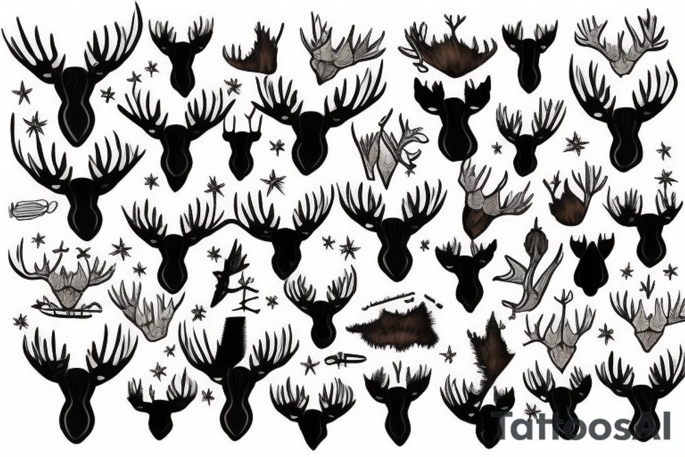 moose haircut tattoo idea