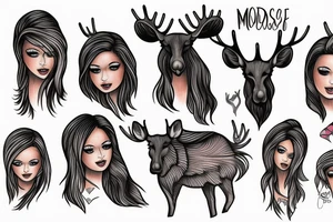 Hairdresser moose tattoo idea