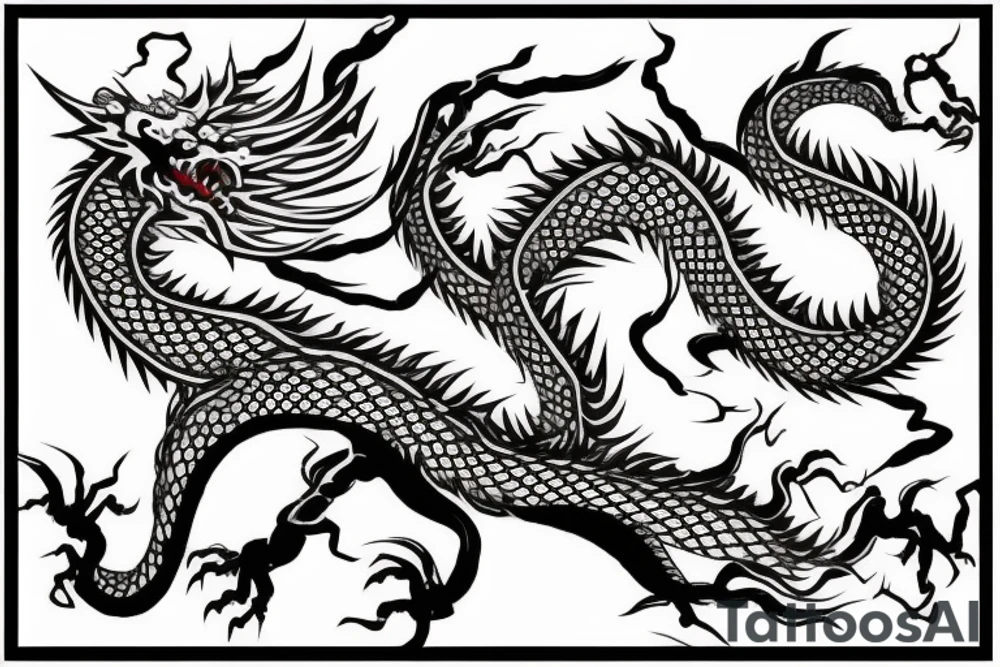 Japanese dragon tattoo idea