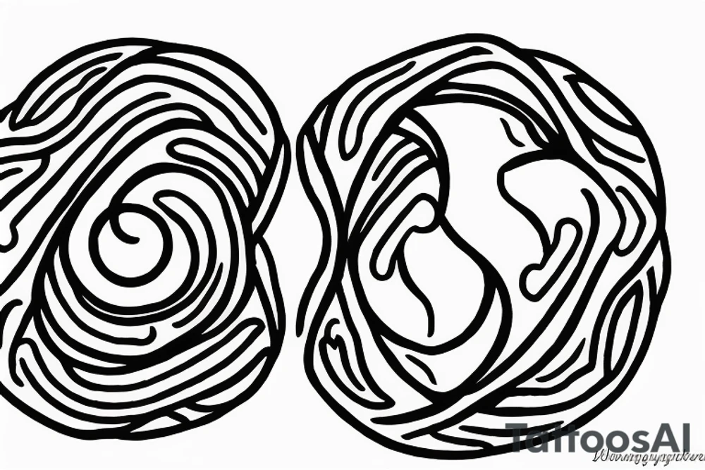 Cancer sign in yingyang behind ear tattoo idea