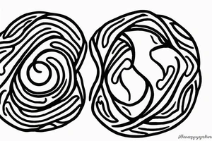 Cancer sign in yingyang behind ear tattoo idea