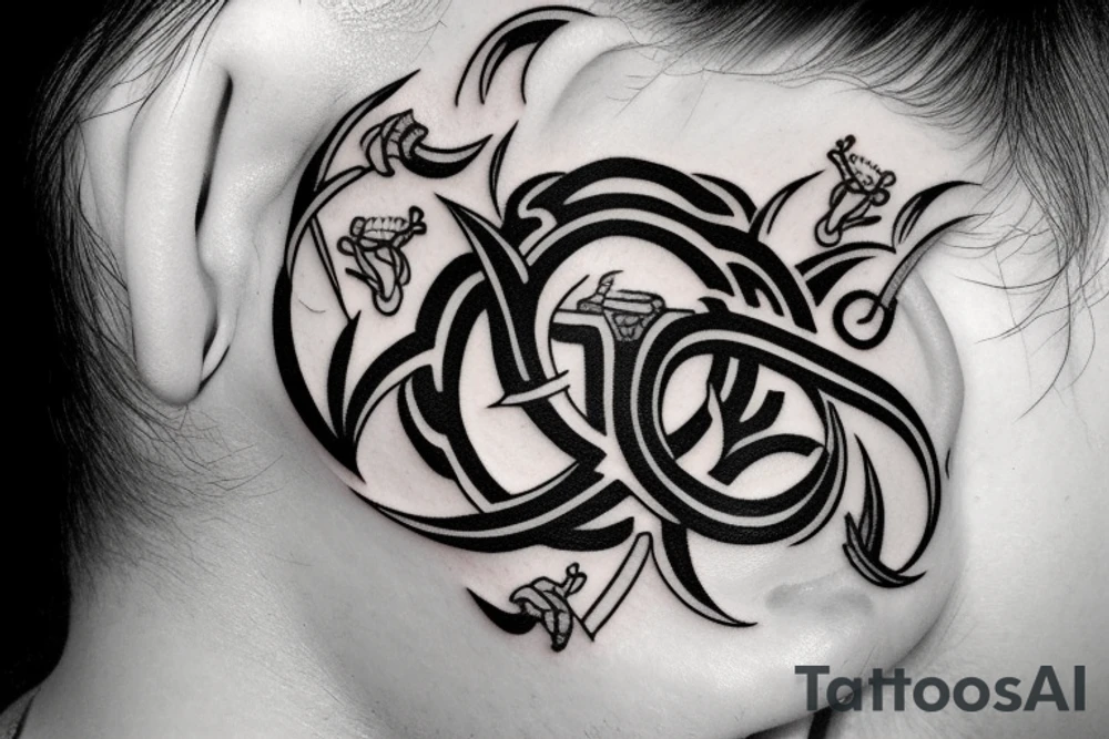 Cancer sign behind ear tattoo idea